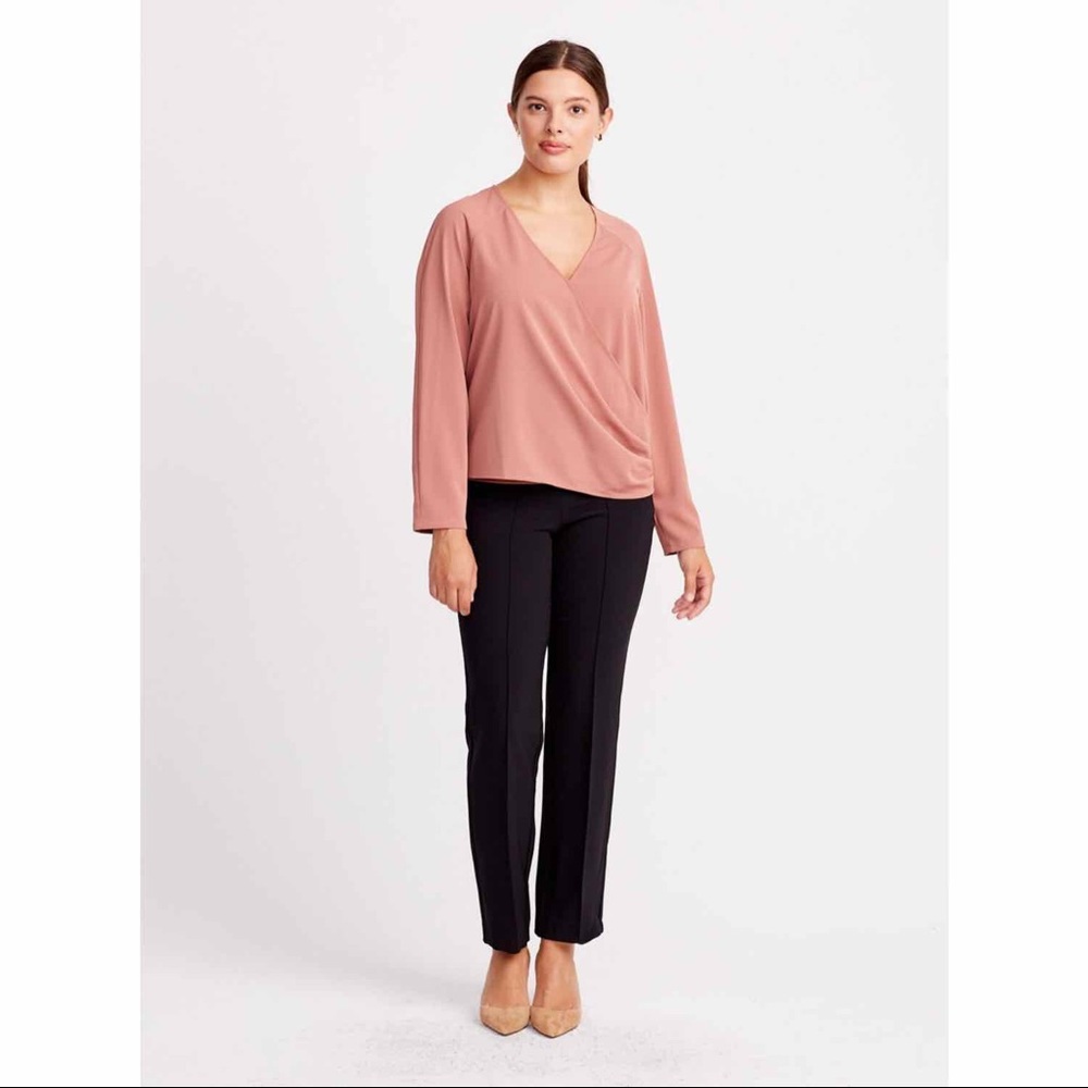 BRASS Crossover Blouse 2.0 in Clay